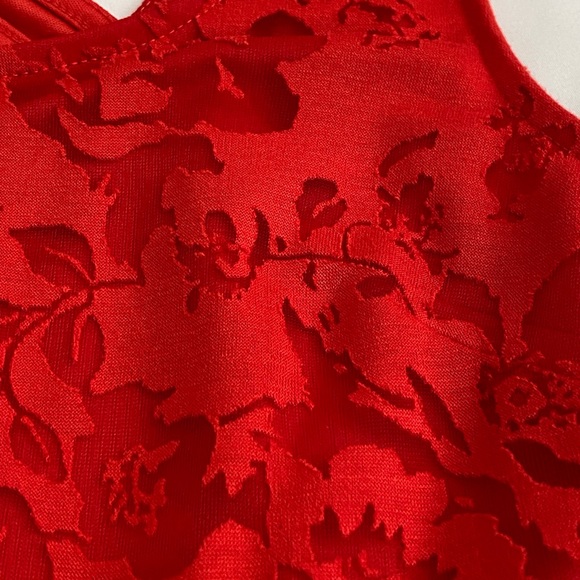 Candies Juniors Red Lacey Dress.  Sz.  XS. Fully Lined. - Picture 10 of 15